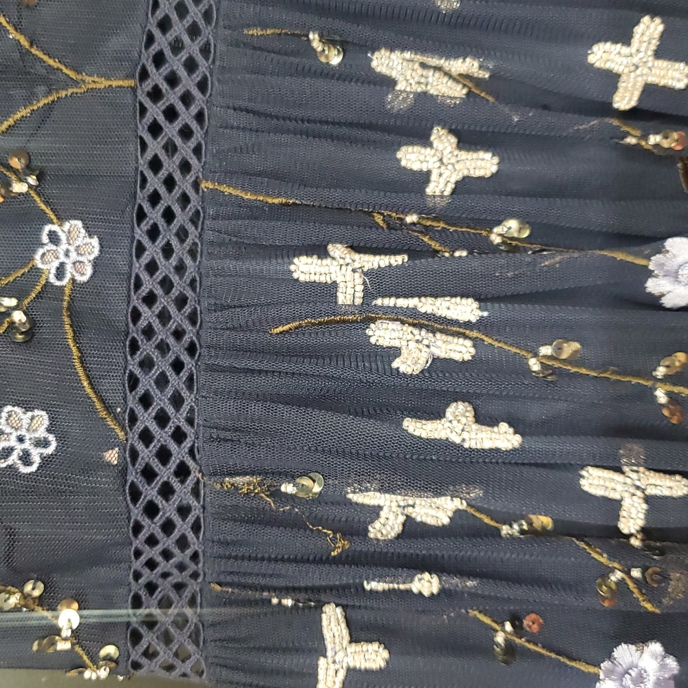 Asos Embellished Navy Blue Maxi Dress - Picture 6 of 8
